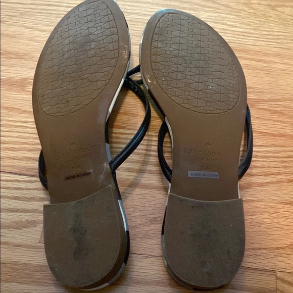 Kate Spade Black and White Gingham Sandals with Bow - Picture 3 of 3